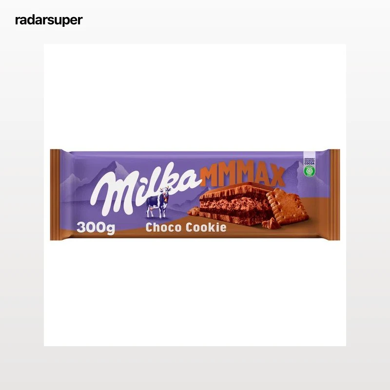 MILKA Chocolate relleno de cacao y galleta Swing con galleta 300 g.