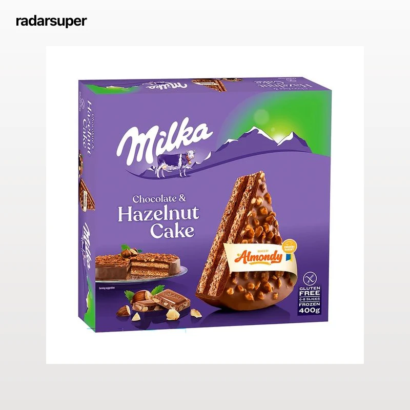 MILKA Tarta de chocolate Milka con avellanas sin gluten MILKA 400 g.