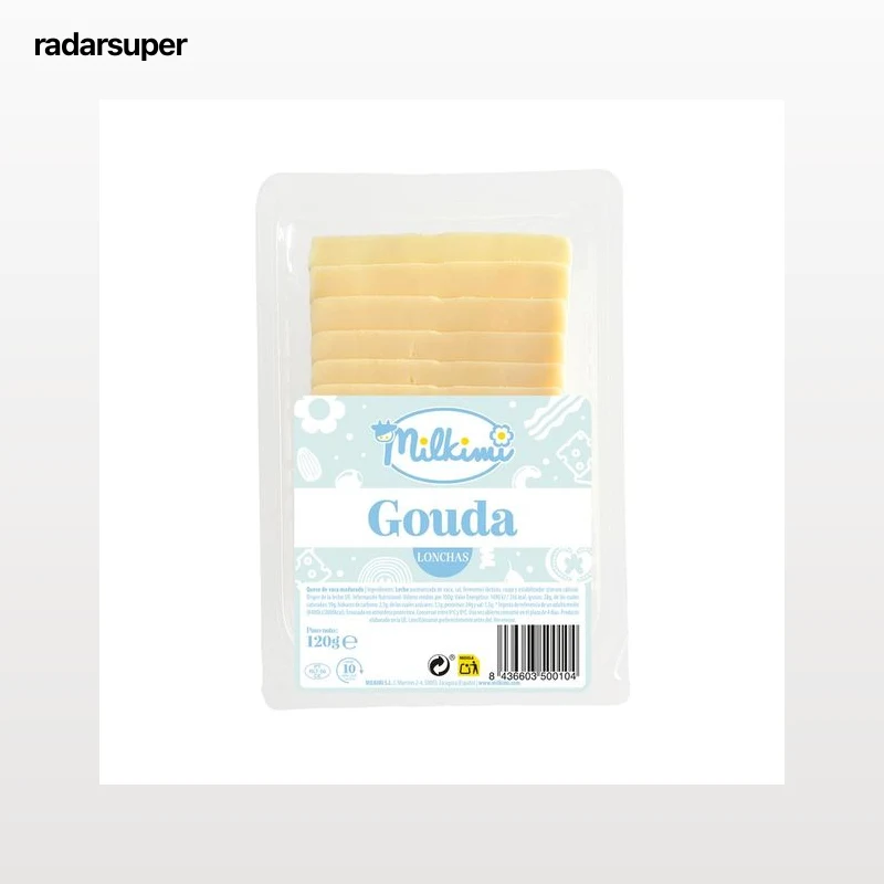 MILKIMI Lonchas de queso gouda 120 g.