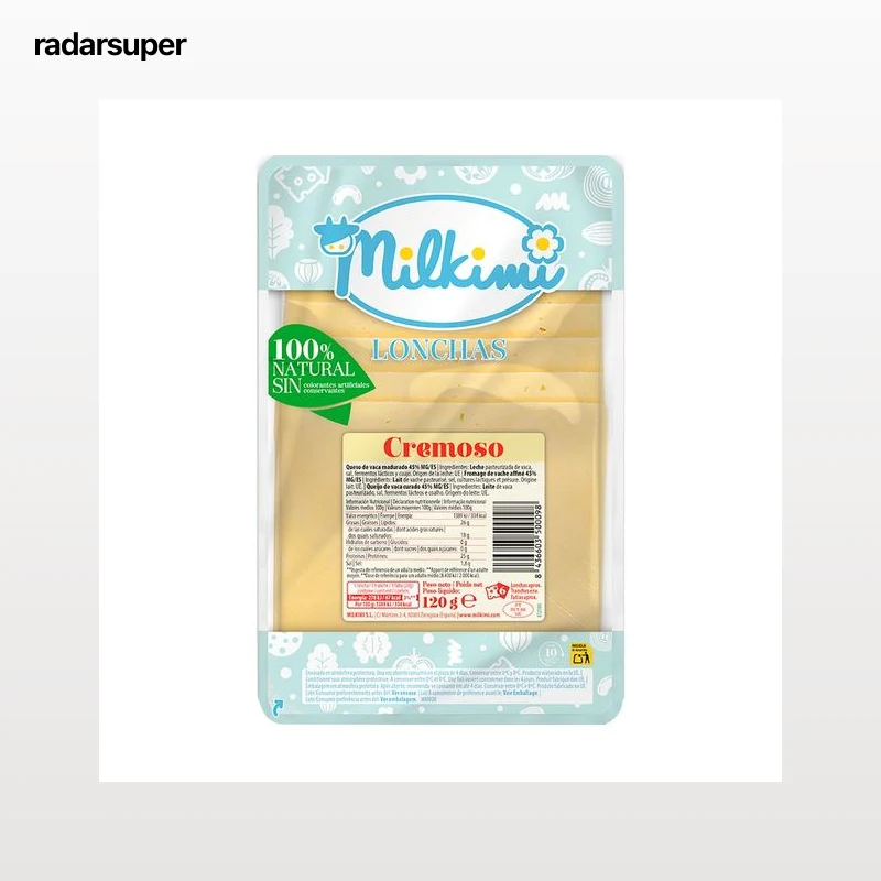 MILKIMI Queso cremoso en lonchas 120 g.