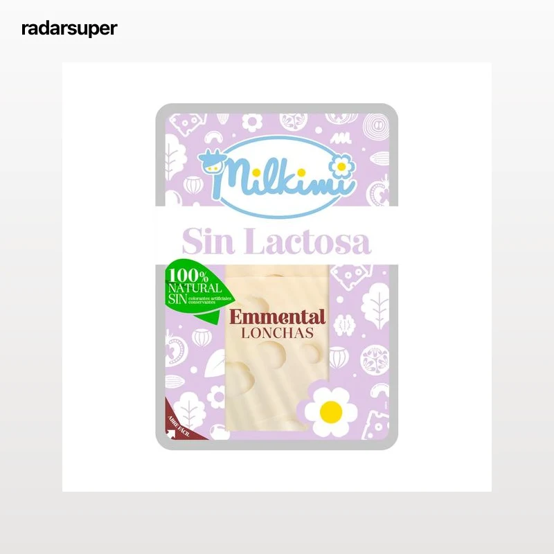MILKIMI Queso lonchas Emmental sin lactosa MILKIMI 100 g.