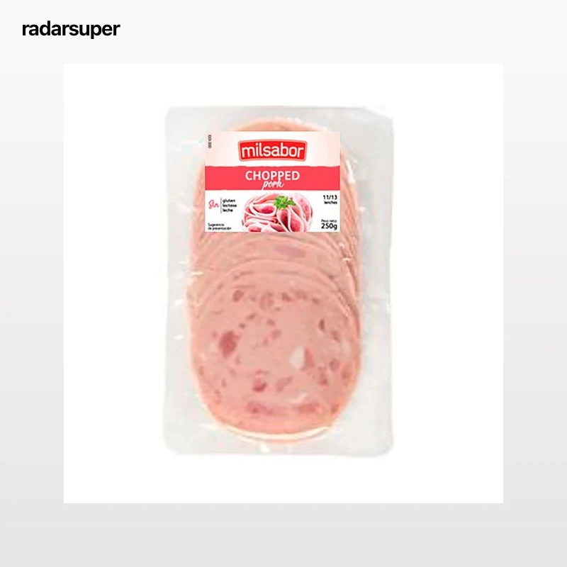 MILSABOR Chopped de cerdo, cortado en lonchas 250 g.