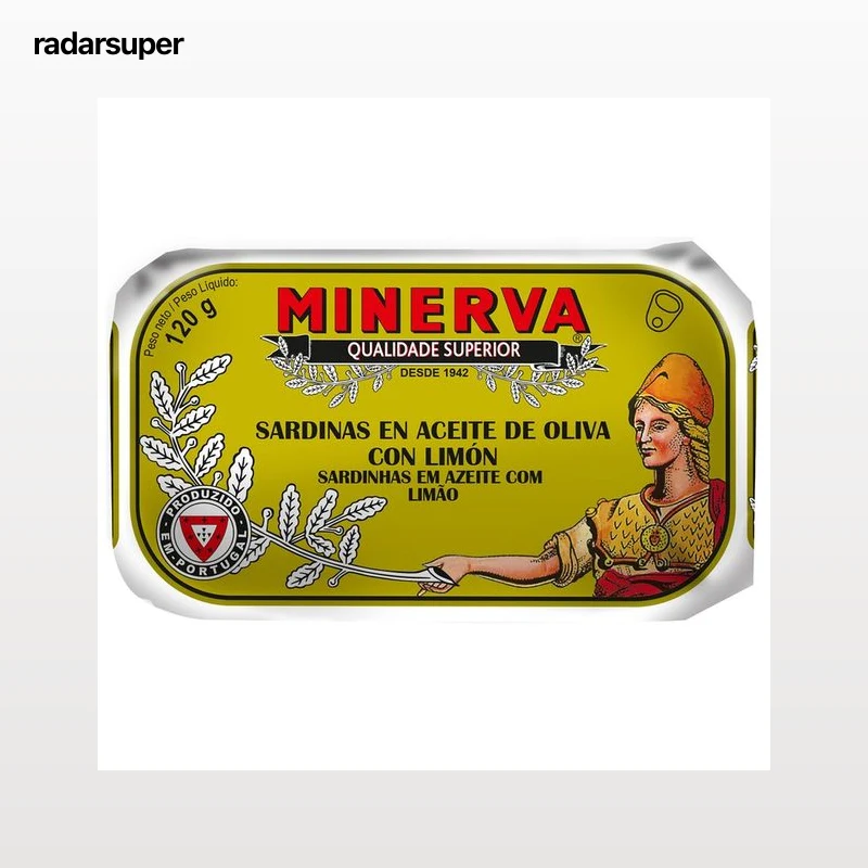 MINERVA Sardinas en aceite de oliva con limón 120 g.