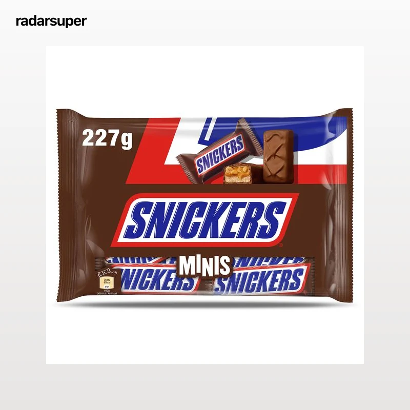 Mini barritas de chocolate con caramelo y cacahuetes Snickers 227 g