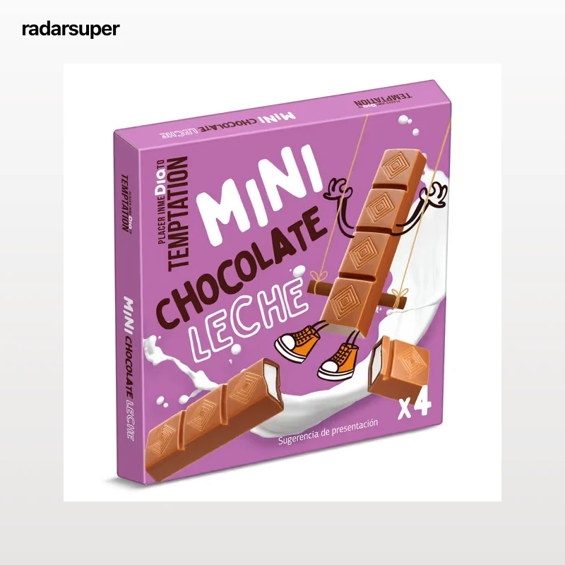 Mini barritas de chocolate con leche Dia Temptation 50 g