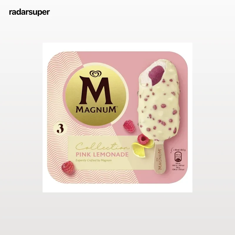 Mini bombón helado sabor pink lemonade Euphoria Magnum 3 ud.