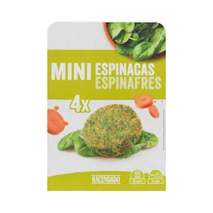 Mini burgers vegetales Hacendado con espinacas y zanahoria