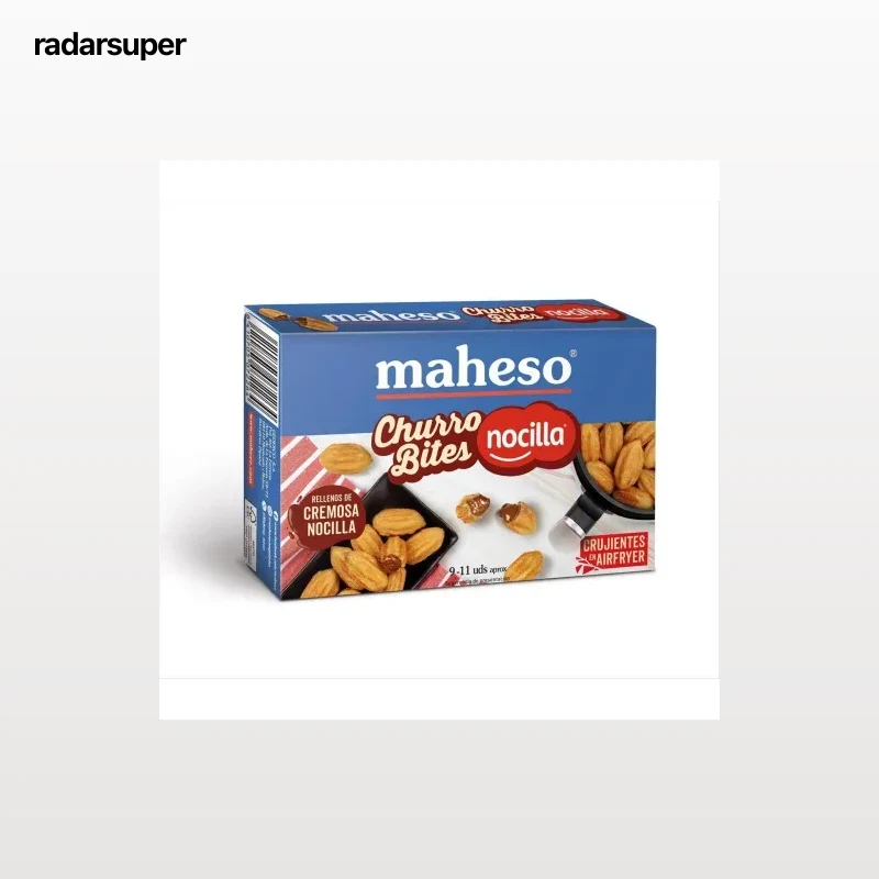 Mini churro relleno de crema al cacao con avellanas Nocilla Maheso 170 g.