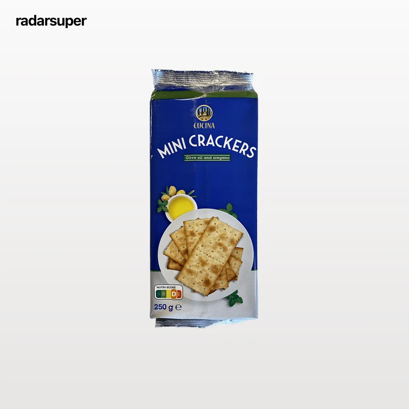 Mini crackers con aceite de oliva y orégano