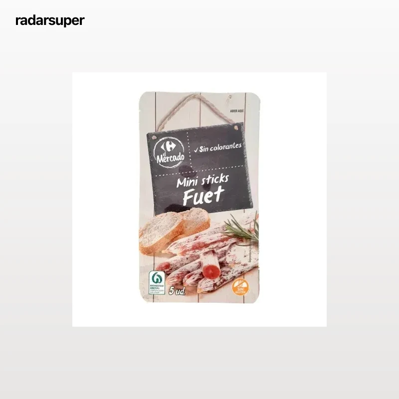 Mini fuet Carrefour El Mercado sin gluten 50 g
