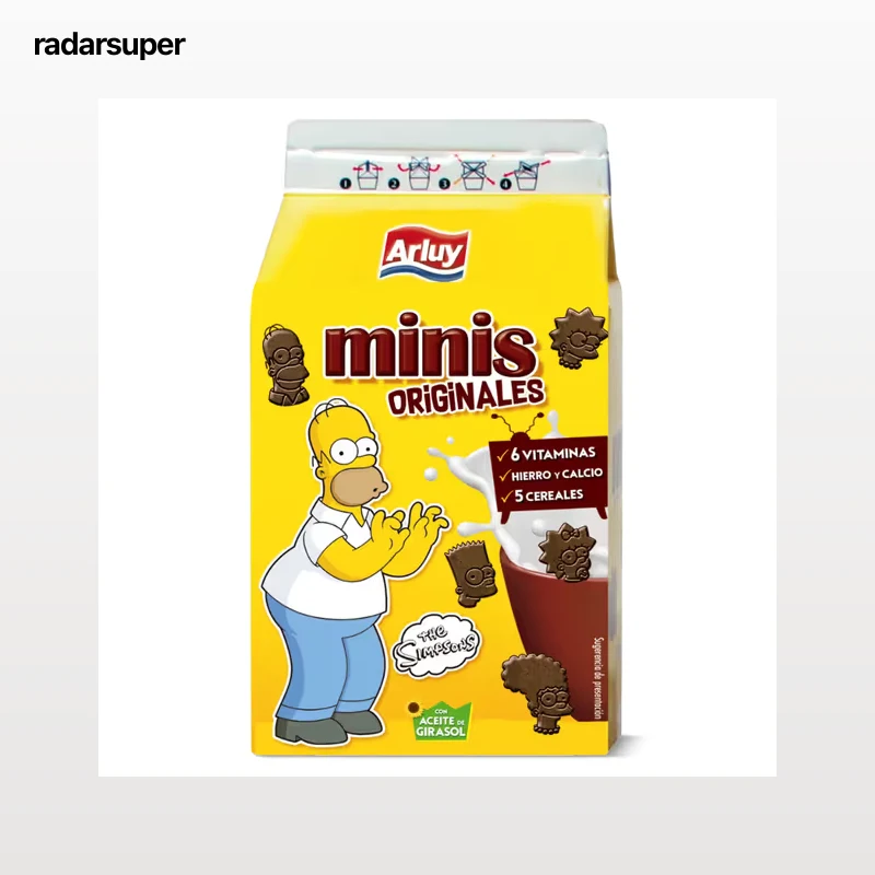 Mini galletas chocolateadas con vitaminas Simpsons Arluy 135 g