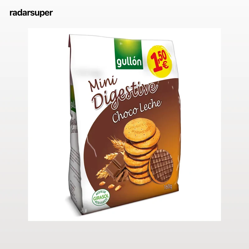 Mini galletas digestive de chocolate con leche Gullón 160 g