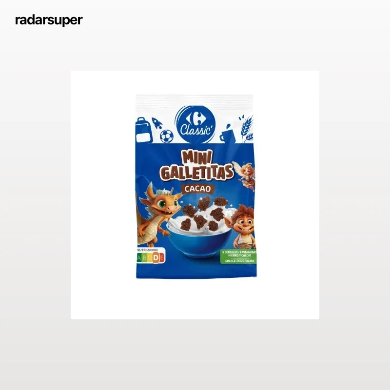 Mini galletitas al cacao Carrefour Classic 500 g.