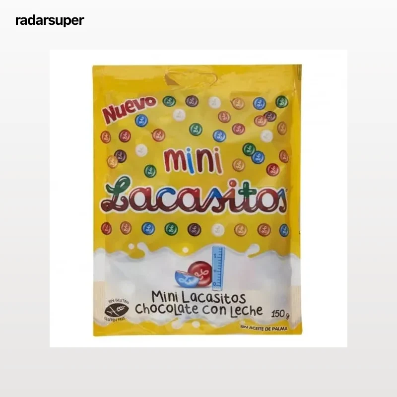 Mini grageas de chocolate con leche Lacasitos sin gluten y sin aceite de palma 150 g.