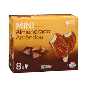 Mini helado bombón almendrado Hacendado sabor vainilla