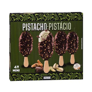 Mini helado bombón vegetal pistacho Hacendado a base de anacardos