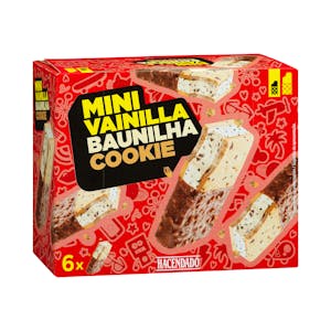 Mini helado sándwich sabor vainilla y cookie