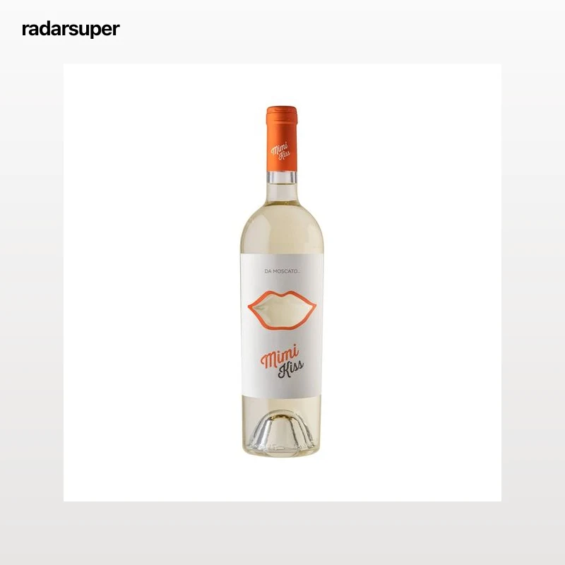 MINI KISS Vino blanco Moscato elaborado en Italia botella 75 cl.