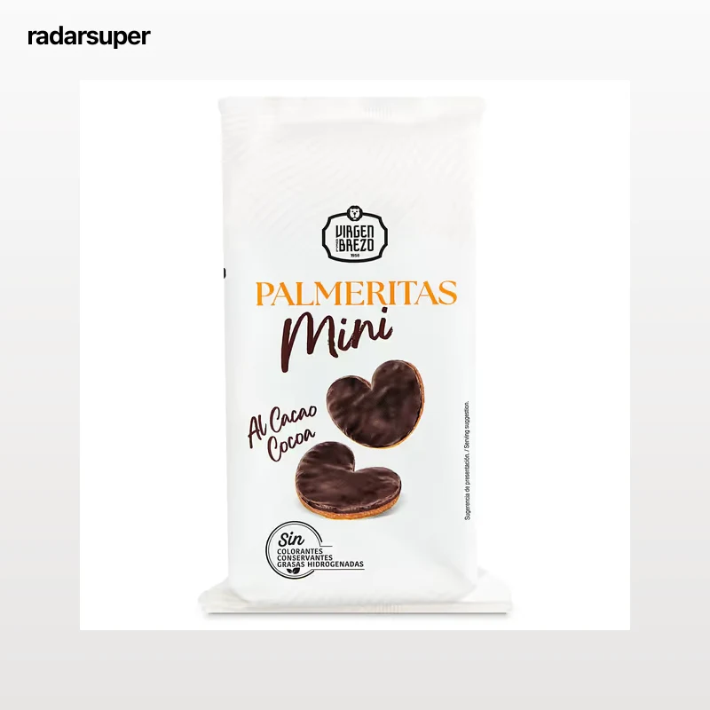 Mini palmeritas al cacao Virgen del Brezo 175 g