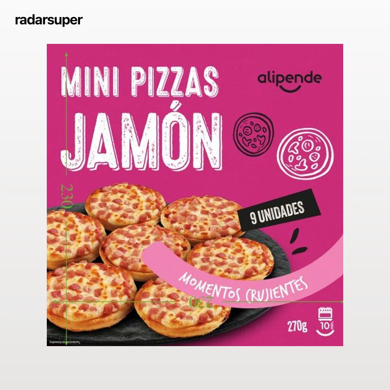 Mini pizzas Alipende 270g jamón