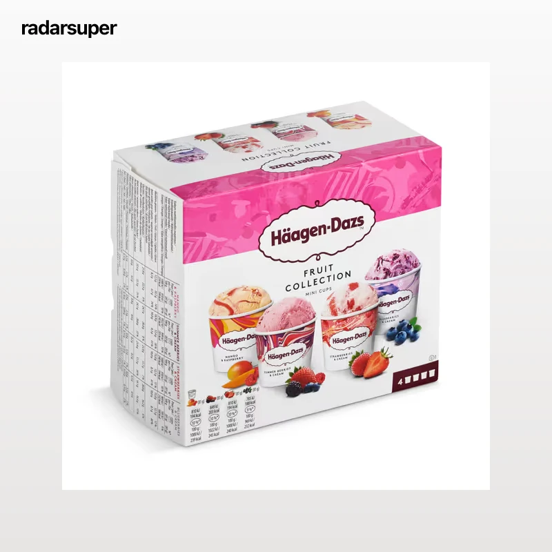 Mini tarrinas Haagen Dazs fruit collection 4 unidades 321 g