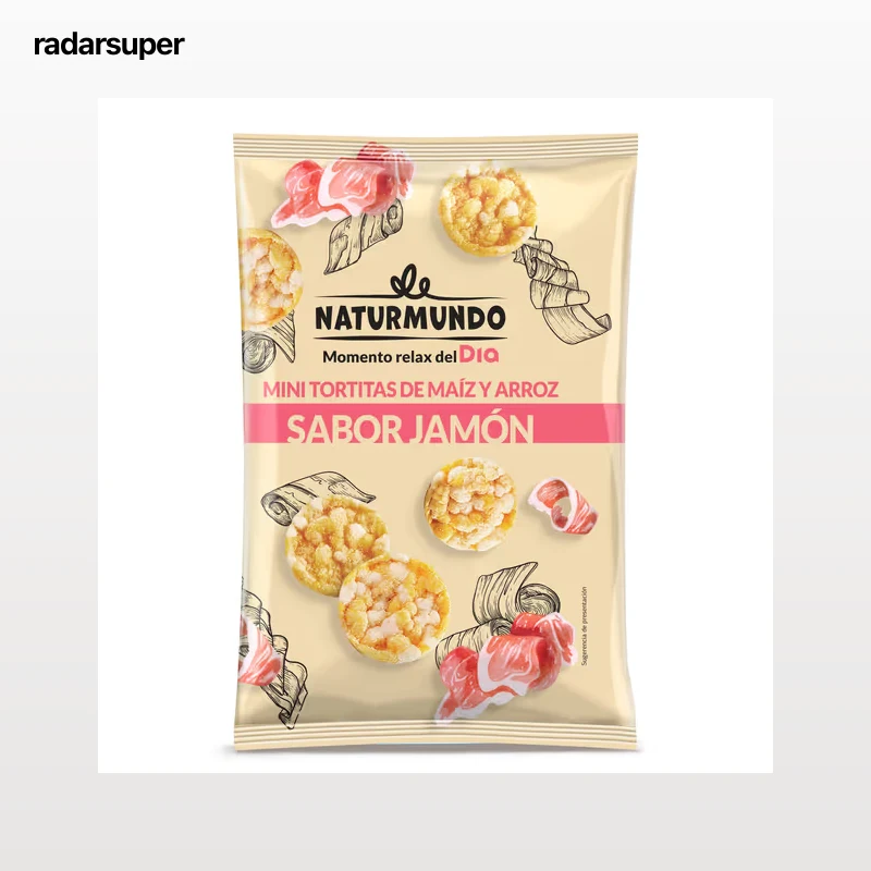 Mini tortitas de maíz y arroz sabor jamón Dia Naturmundo 75 g