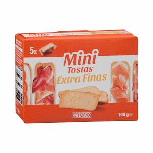 Mini tostadas de trigo Hacendado extra finas