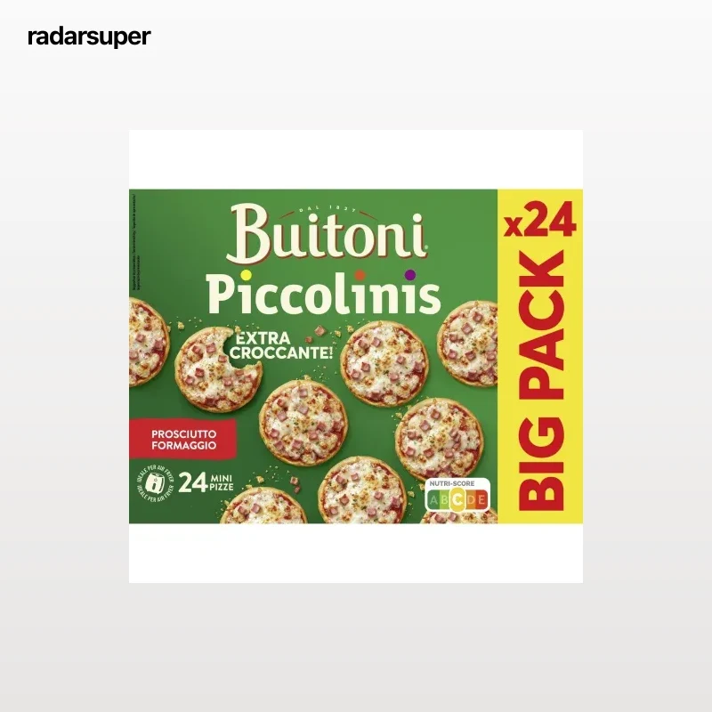 Minipizzas con queso y jamón cocido Piccolinis Buitoni 720 g