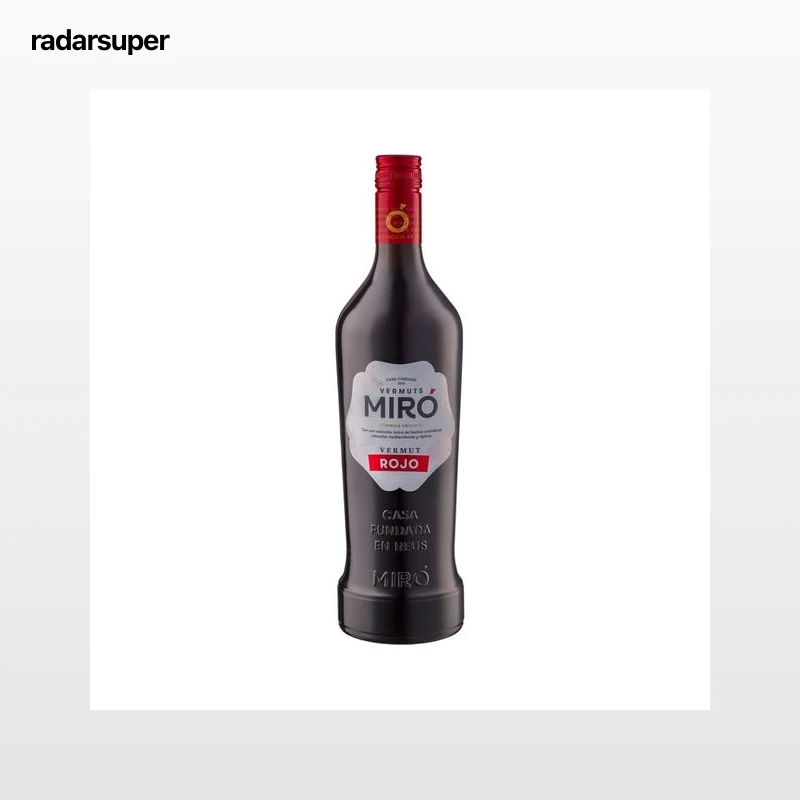 MIRÓ Vermut rojo elaborado con una selección de aromáticos del mediterraneo y alpinos MIRÓ botella de 1 l.