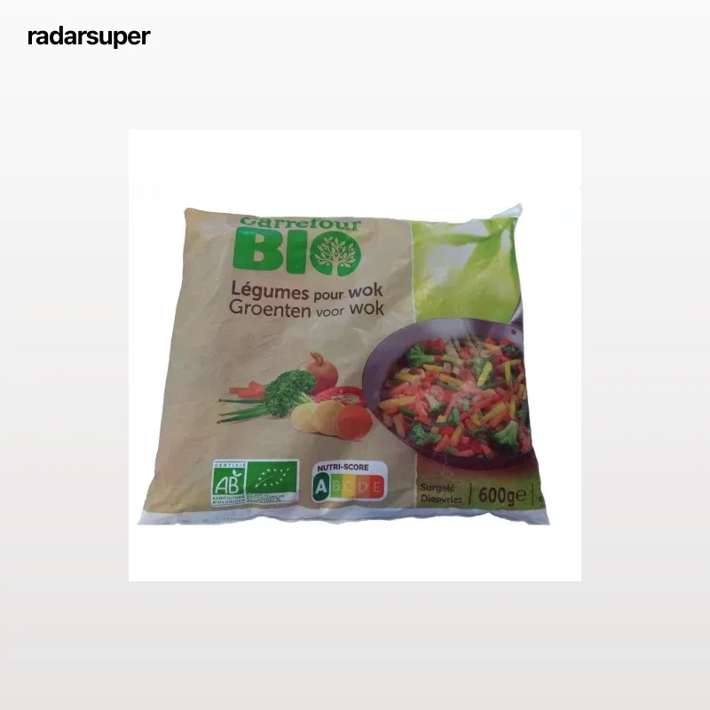 Mix de verduras para wok ecológicas Carrefour Bio 600 g.