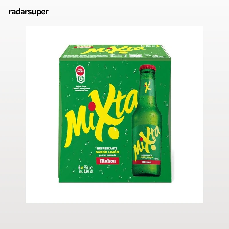 MIXTA de Mahou Cerveza con limón pack de 6 uds.de 25 cl.