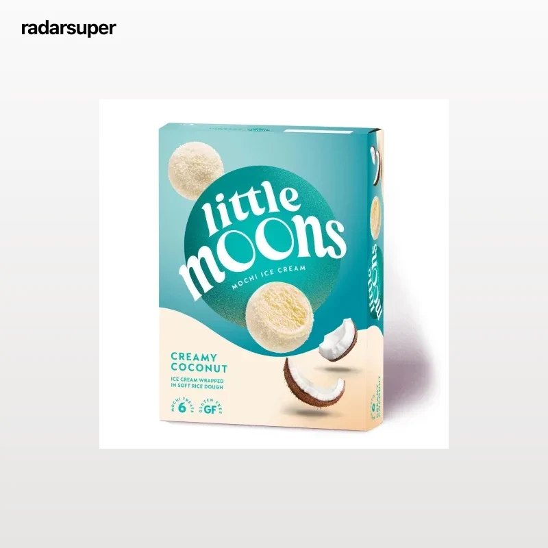 Mochi helado sabor coco Little Moons sin gluten 6 ud.