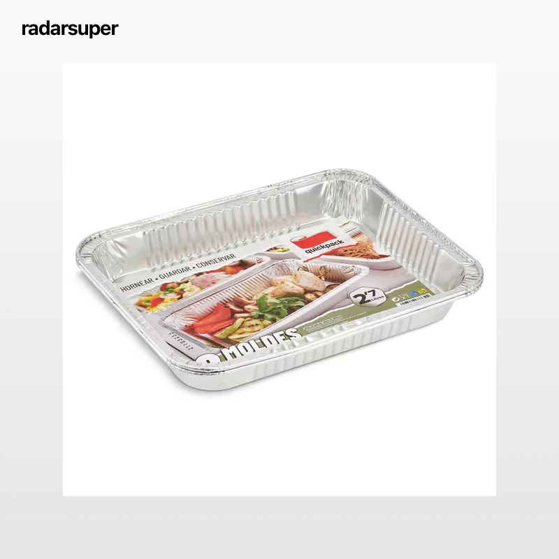 Molde de aluminio rectangular 2,7 L Quickpack 2 unidades