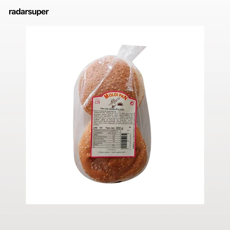 MOLDIPAN Pan de hamburguesas moldipan 4 uds 300 gr.
