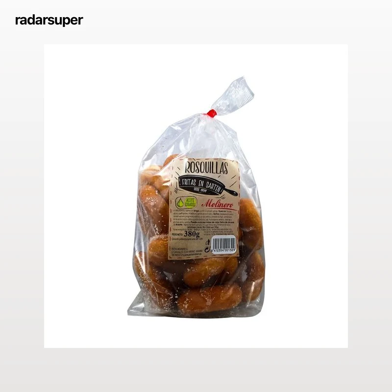 MOLINERO Rosquillas fritas en sartén con aceite de girasol 380 g.