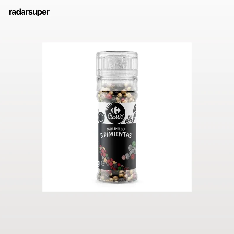 Molinillo sazonador 5 pimientas Carrefour Classic 40 g.