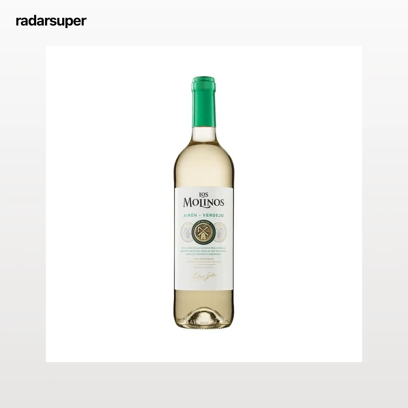 LOS MOLINOS  Vino blanco con D.O. Valdepeñas botella 75 cl.