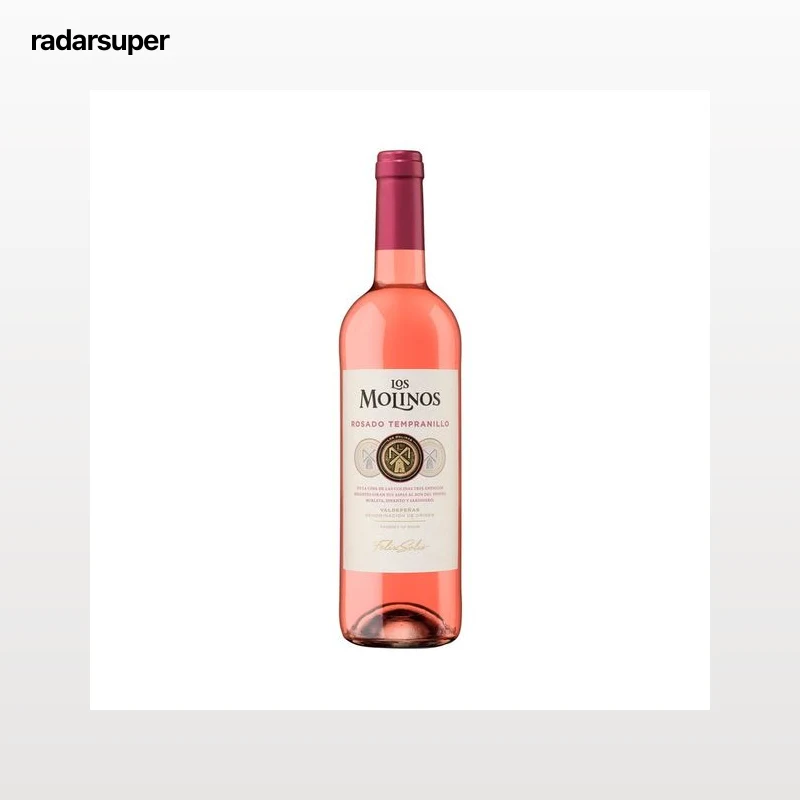 LOS MOLINOS Vino rosado tempranillo con D.O. Valdepeñas botella 75 cl.