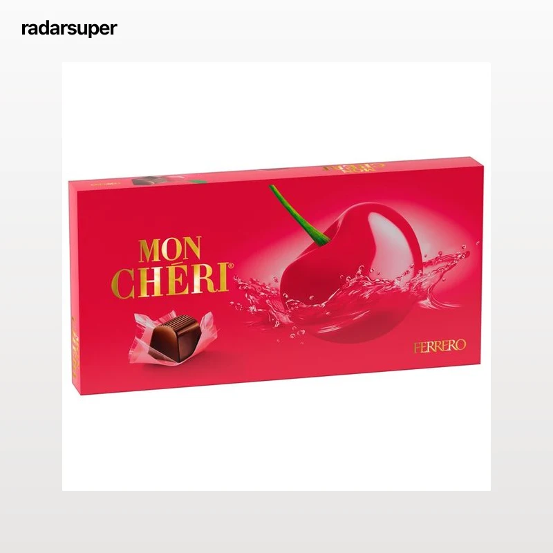 MON CHERI FERRERO Bombones de chocolate negro con cereza y licor 100 g.