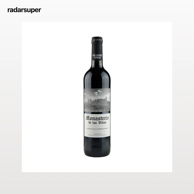 MONASTERIO DE LAS VIÑAS  Vino tinto con D.O.P Cariñena MONASTERIO DE LAS VIÑAS botella de 75 cl.