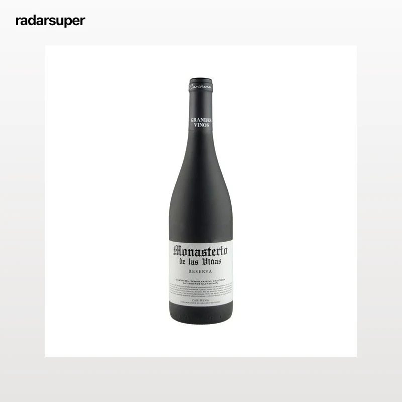 MONASTERIO DE LAS VIÑAS  Vino tinto reserva con D.O.P Cariñena botella de 75 cl.