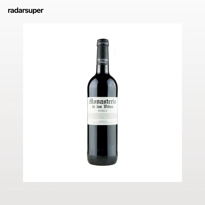 MONASTERIO DE LAS VIÑAS  Vino tinto roble con D.O.P Cariñena MONASTERIO DE LAS VIÑAS botella de 75 cl.