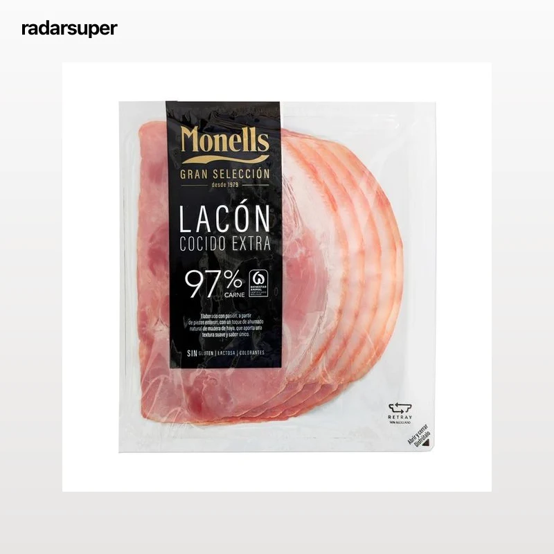 MONELLS Lacón ahumado natural de categoria extra, cortado en lonchas MONELLS Selección 140 g.