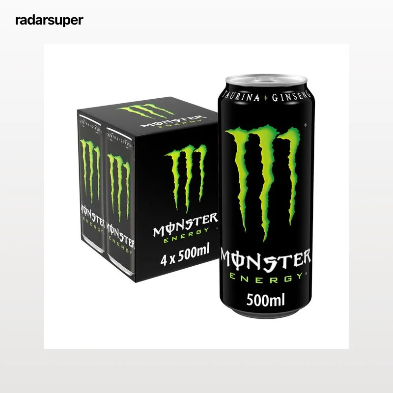 MONSTER ENERGY Bebida energética pack lata 4 und x 500ml