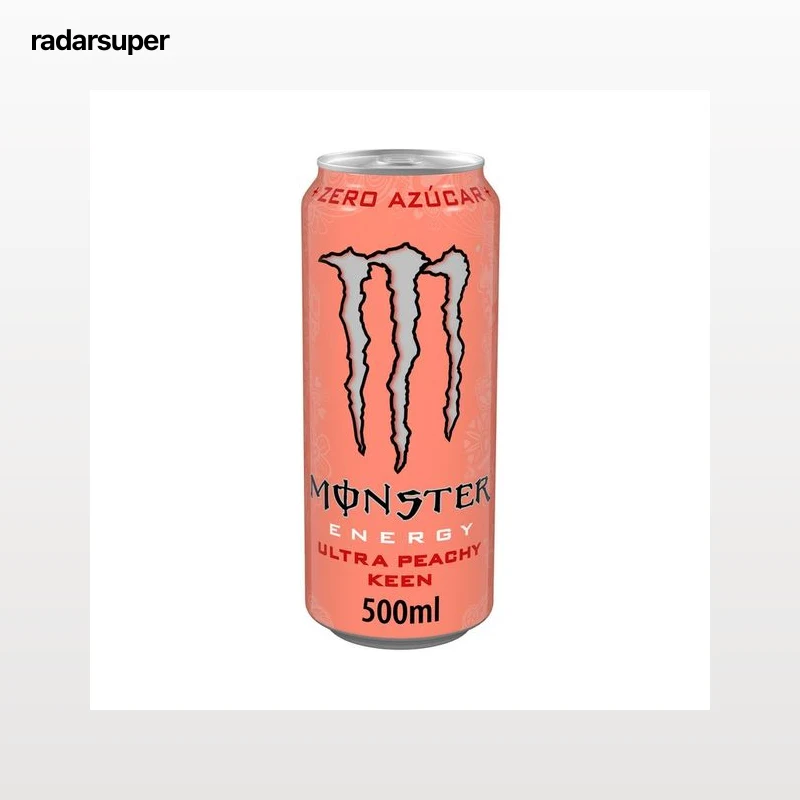 MONSTER Energy Bebida energética ultra peachy keen lata 500 ml.