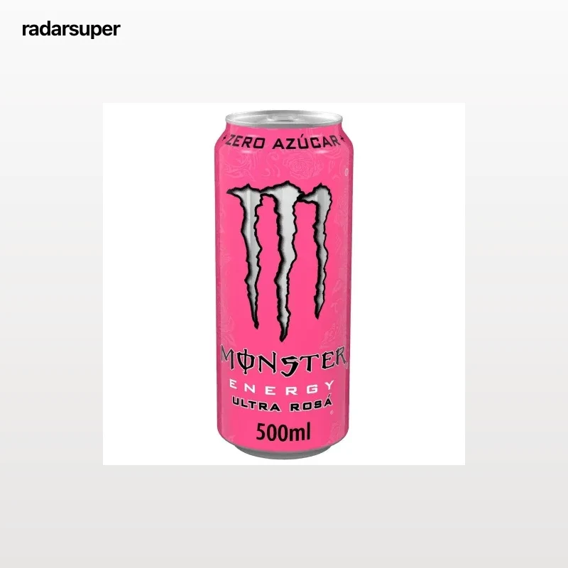 Monster Energy Bebida Energética ultra rosa zero azúcar lata 500 ml.