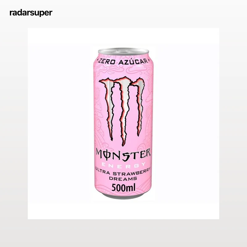 MONSTER Energy Bebida energética ultra strawberry dreams lata 500 ml