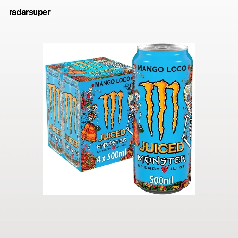 Monster Energy Juiced Bebida Energética mango loco pack 4 latas 50 cl.