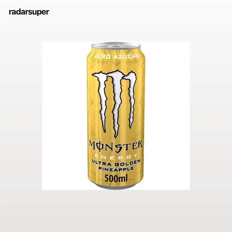 Monster Energy Ultra Golden Bebida Energética pineapple zero azúcar lata 500 ml.
