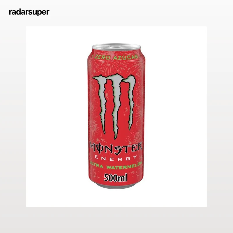 MONSTER Ultra watermelon energy Bebida energética sin azúcar con sabor a sandía lata de 500ml